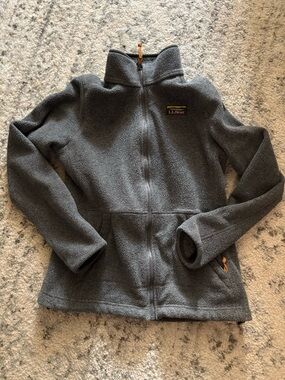 L.L.Bean Heather Gray Women's Fleece Jacket